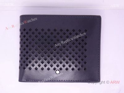 Montblanc Replica Wallet Black Leather Hollow Wallet